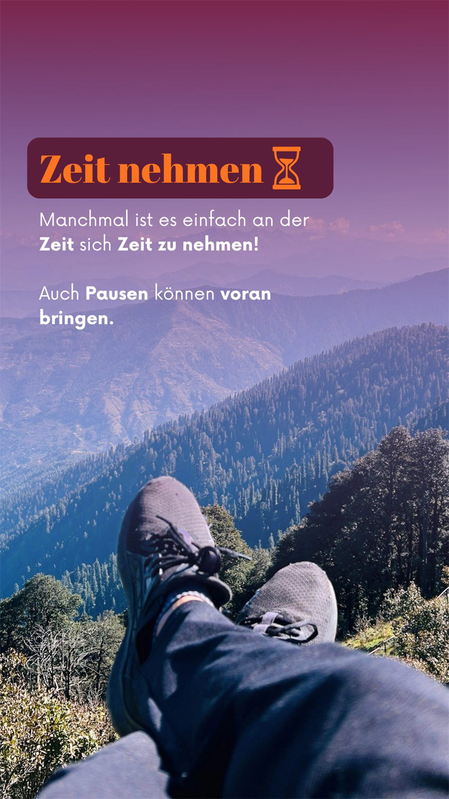 Story „Zeit nehmen“